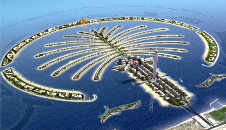 The Palm Jumeirah is an artificial archipelago in United Arab Emirates, created using land reclamation by Nakheel, a company owned by the Dubai government.