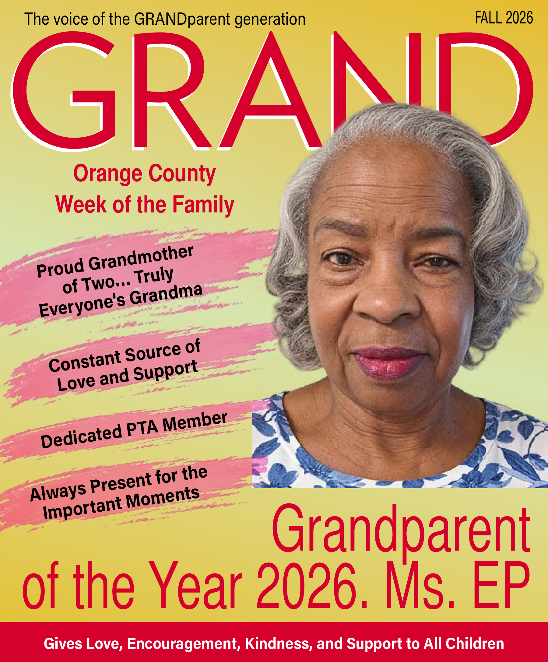 2026 ORANGE COUNTY WEEK OF THE FAMILY GRANDPARENT OF THE YEAR